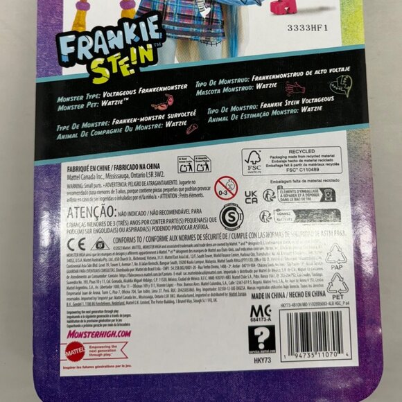 Monster High Frankie Stein Doll by mattel - Picture 4 of 5